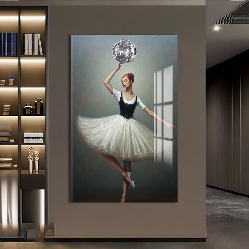 Artronauts Glass Print Disco Ballerina - Tempered Glass Wall Art