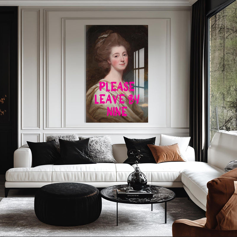 Artronauts Glass Print Please Leave By Nine - Tempered Glass Wall Art