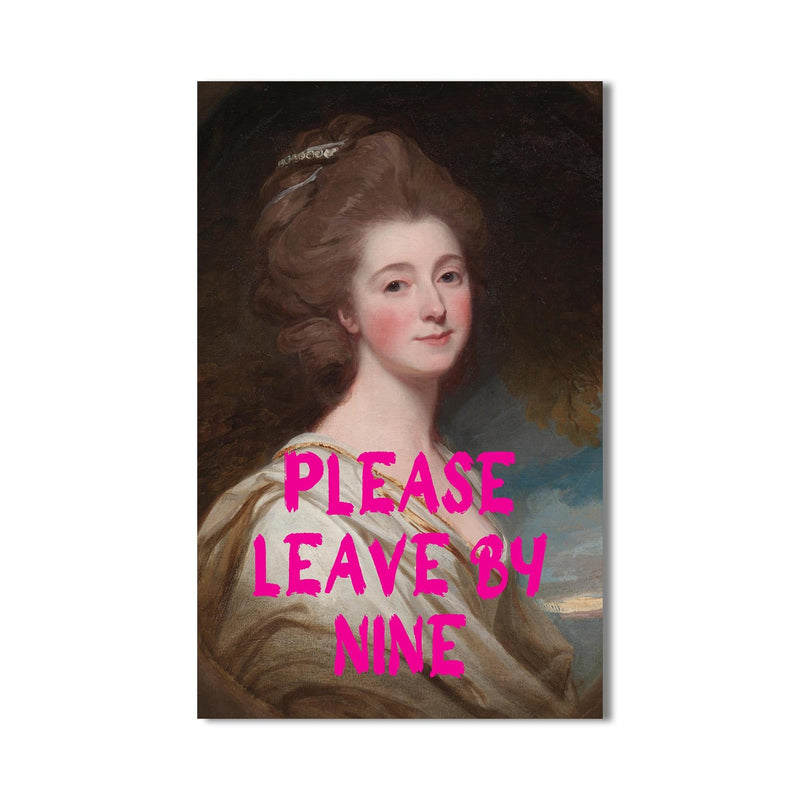 Artronauts Glass Print Please Leave By Nine - Tempered Glass Wall Art