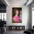 Artronauts Glass Print S | 72x46 cm | 28.3"x18.1" / Gold Please Leave By Nine - Tempered Glass Wall Art