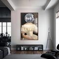 Artronauts Glass Print S | 72x46 cm | 28.3"x18.1" / Walnut Disco Bride - Tempered Glass Wall Art