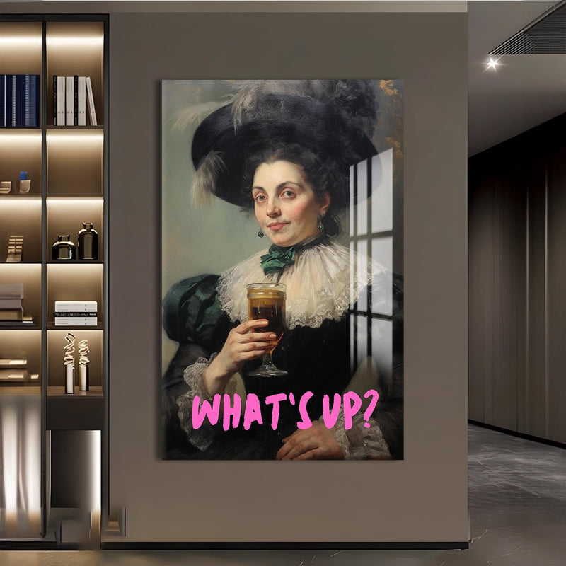 Artronauts Glass Print WHAT’S UP ? - Tempered Glass Wall Art