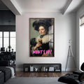 Artronauts Glass Print S | 72x46 cm | 28.3"x18.1" / Walnut WHAT’S UP ? - Tempered Glass Wall Art