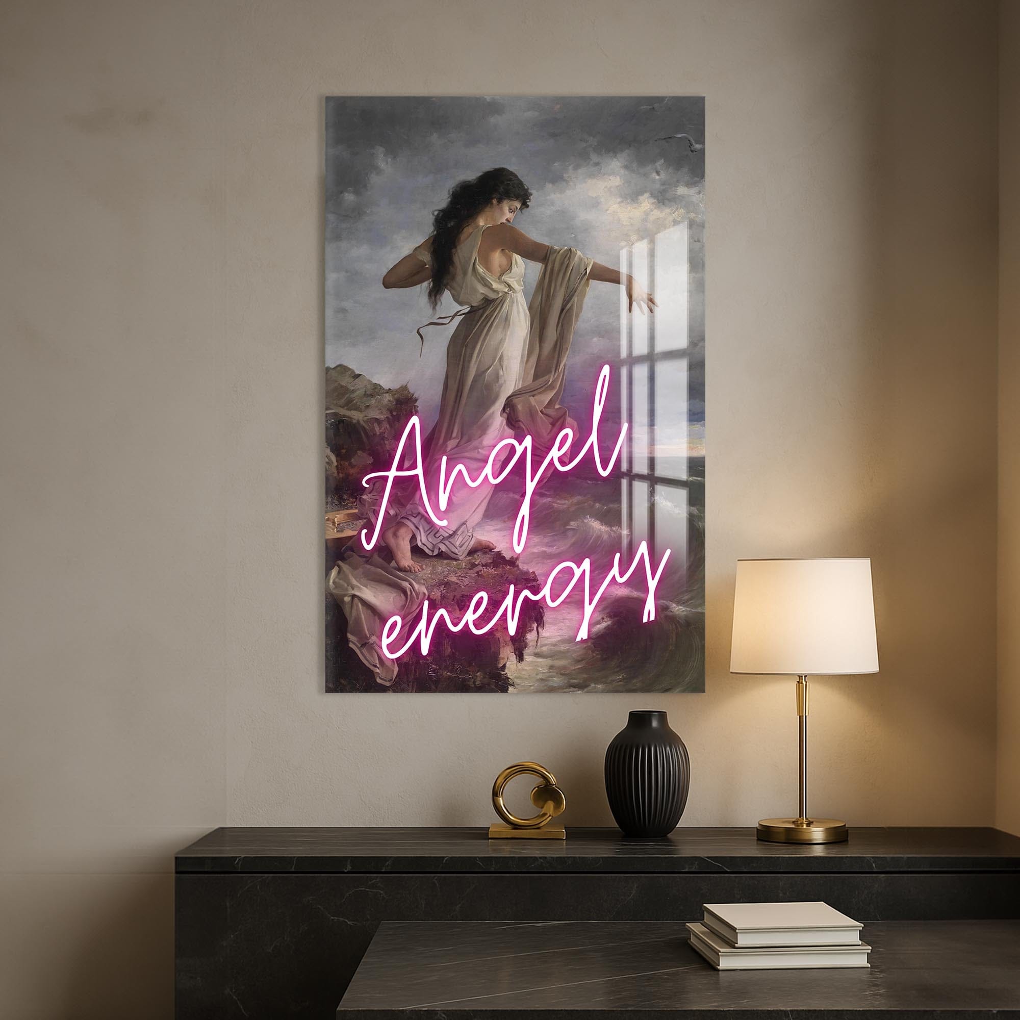 Artronauts Glass Print Angel Energy - Tempered Glass Wall Art