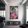 Artronauts Glass Print S | 72x46 cm | 28.3"x18.1" / Walnut Angel Energy - Tempered Glass Wall Art
