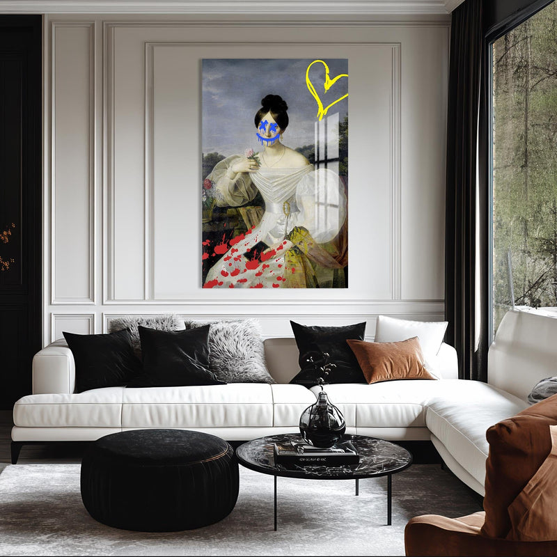 Artronauts Glass Print Graffiti Romance - Tempered Glass Wall Art