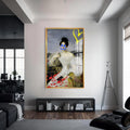 Artronauts Glass Print S | 72x46 cm | 28.3"x18.1" / Gold Graffiti Romance - Tempered Glass Wall Art