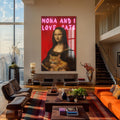 Artronauts Glass Print Mona Loves Cats - Tempered Glass Wall Art