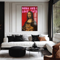 Artronauts Glass Print Mona Loves Cats - Tempered Glass Wall Art
