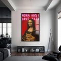 Artronauts Glass Print S | 72x46 cm | 28.3"x18.1" / Black Mona Loves Cats - Tempered Glass Wall Art