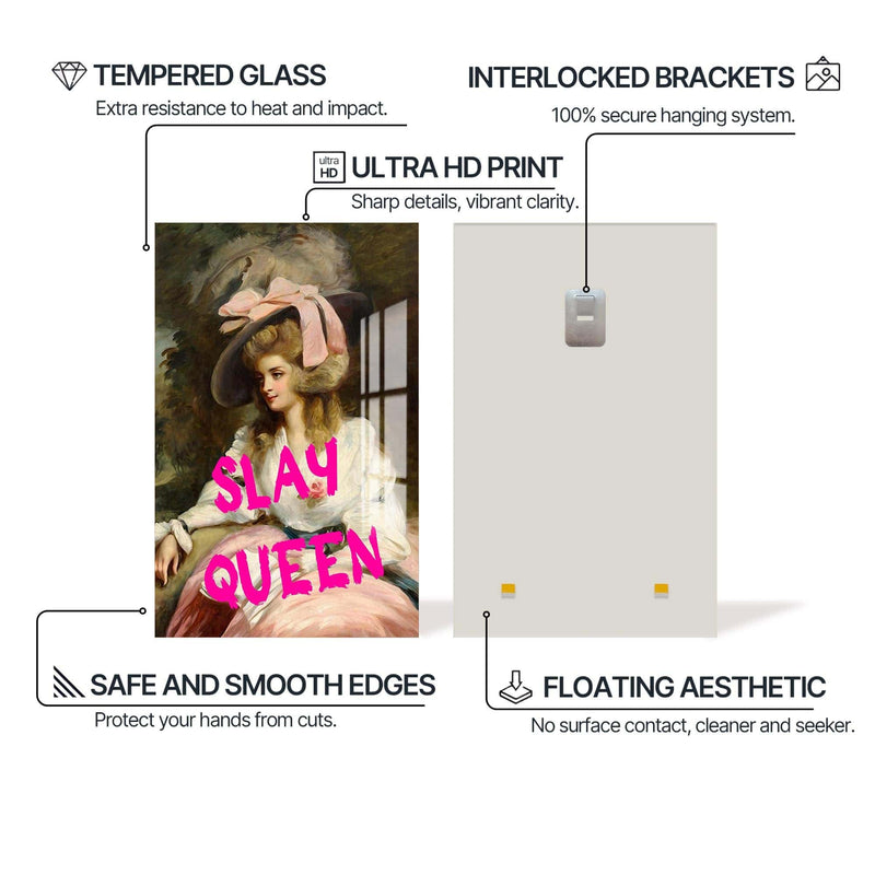 Artronauts Glass Print SLAY QUEEN - Tempered Glass Wall Art