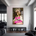 Artronauts Glass Print S | 72x46 cm | 28.3"x18.1" / Walnut SLAY QUEEN - Tempered Glass Wall Art