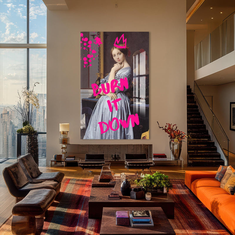 Artronauts Glass Print Burn It Down - Tempered Glass Wall Art