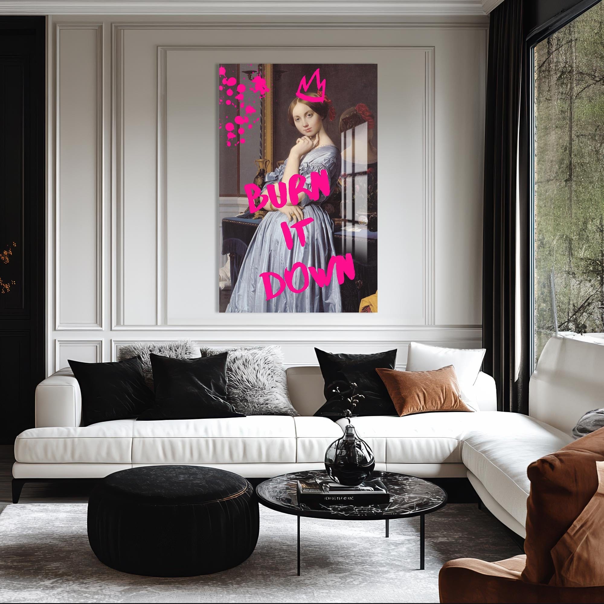 Artronauts Glass Print Burn It Down - Tempered Glass Wall Art