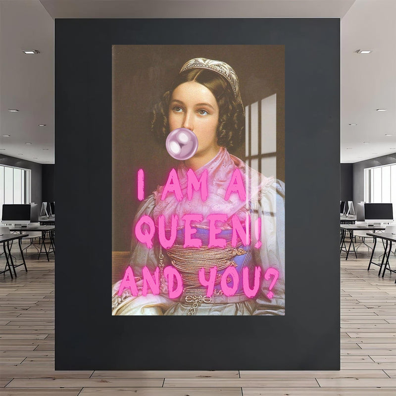 Artronauts Glass Print I Am A Queen - Tempered Glass Wall Art