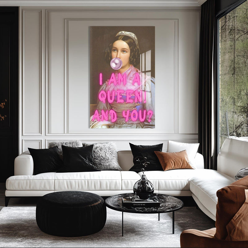 Artronauts Glass Print I Am A Queen - Tempered Glass Wall Art