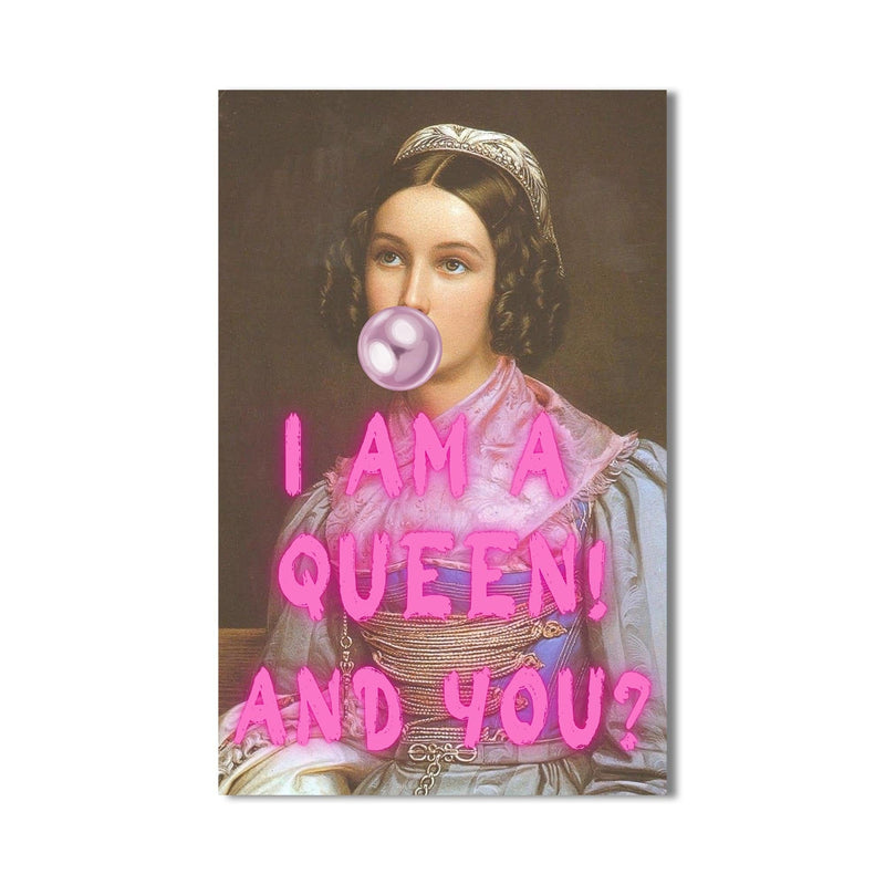 Artronauts Glass Print I Am A Queen - Tempered Glass Wall Art