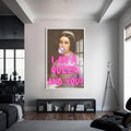 Artronauts Glass Print S | 72x46 cm | 28.3"x18.1" / White I Am A Queen - Tempered Glass Wall Art