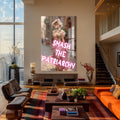 Artronauts Glass Print Smash The Patriarchy - Tempered Glass Wall Art