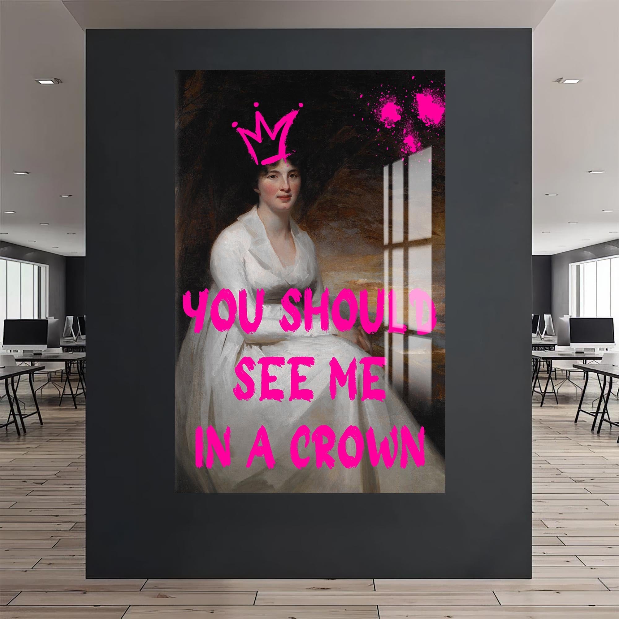 Artronauts Glass Print See Me Crowned - Tempered Glass Wall Art