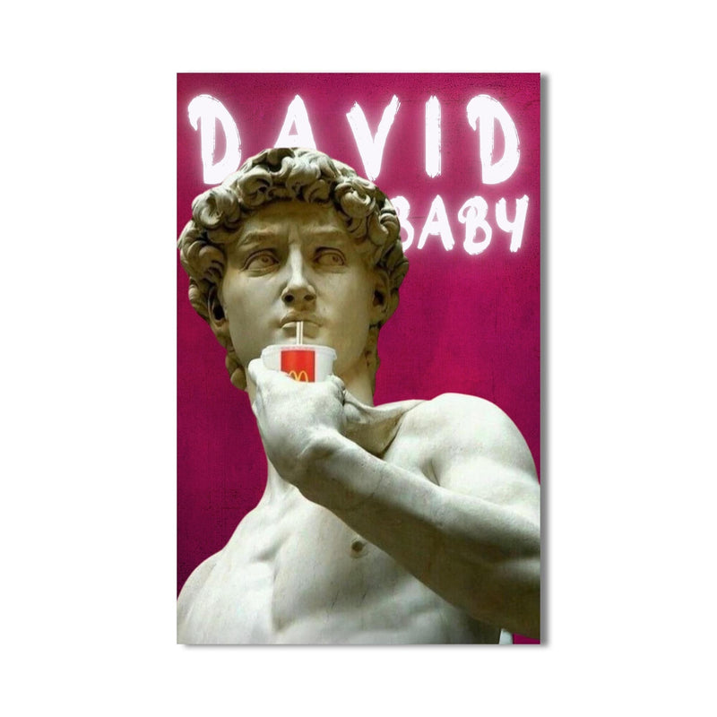 Artronauts Glass Print David Baby - Tempered Glass Wall Art