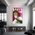 Artronauts Glass Print S | 72x46 cm | 28.3"x18.1" / White David Baby - Tempered Glass Wall Art