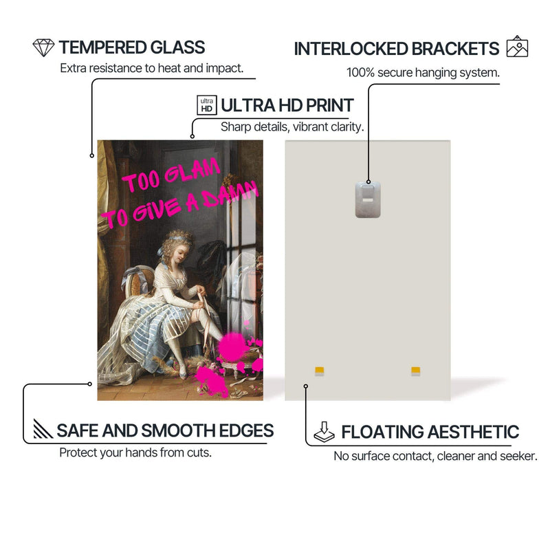 Artronauts Glass Print Too Glam - Tempered Glass Wall Art