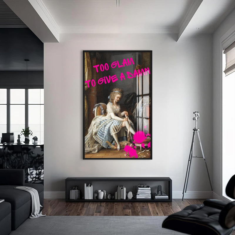 Artronauts Glass Print S | 72x46 cm | 28.3"x18.1" / Black Too Glam - Tempered Glass Wall Art