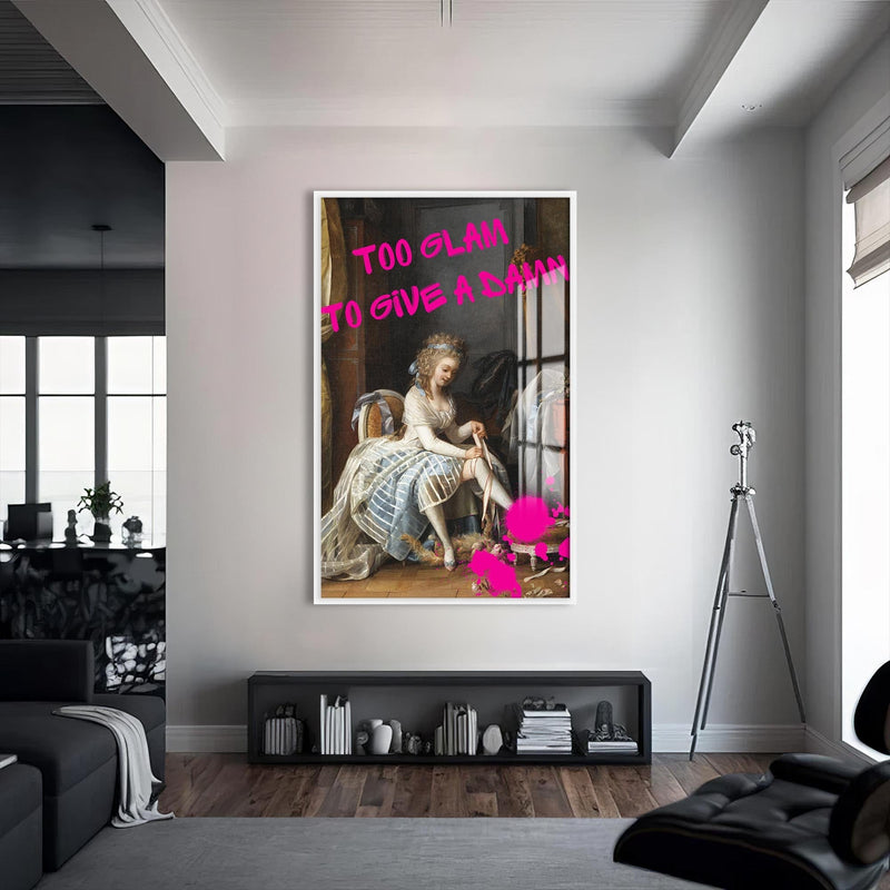 Artronauts Glass Print S | 72x46 cm | 28.3"x18.1" / White Too Glam - Tempered Glass Wall Art