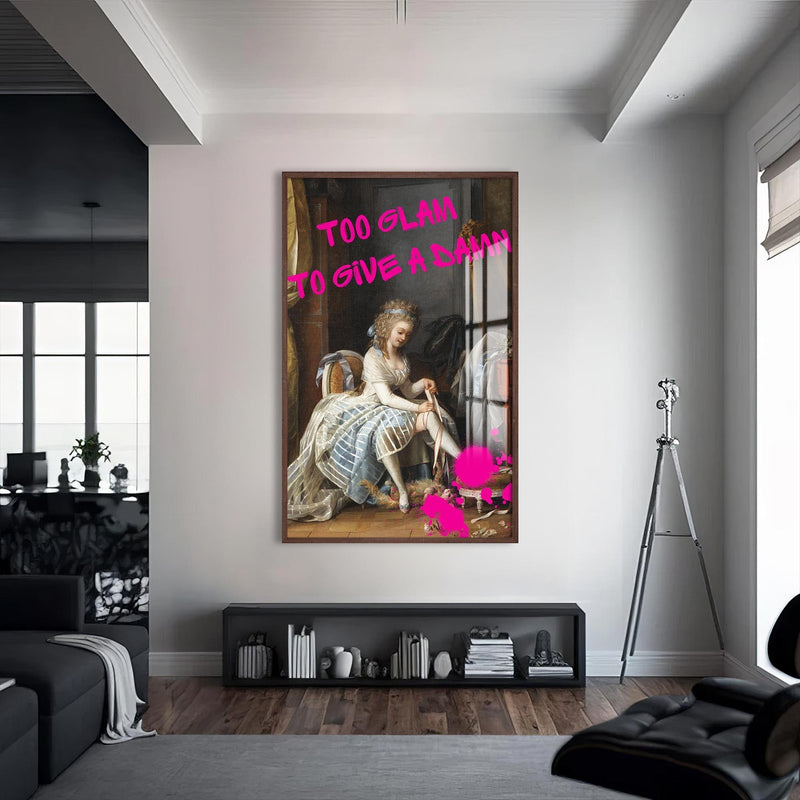 Artronauts Glass Print S | 72x46 cm | 28.3"x18.1" / Walnut Too Glam - Tempered Glass Wall Art