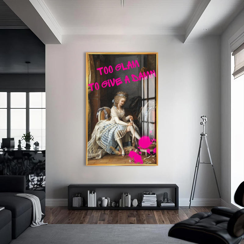 Artronauts Glass Print S | 72x46 cm | 28.3"x18.1" / Gold Too Glam - Tempered Glass Wall Art