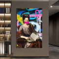 Artronauts Glass Print Neon Graffiti Lady - Tempered Glass Wall Art