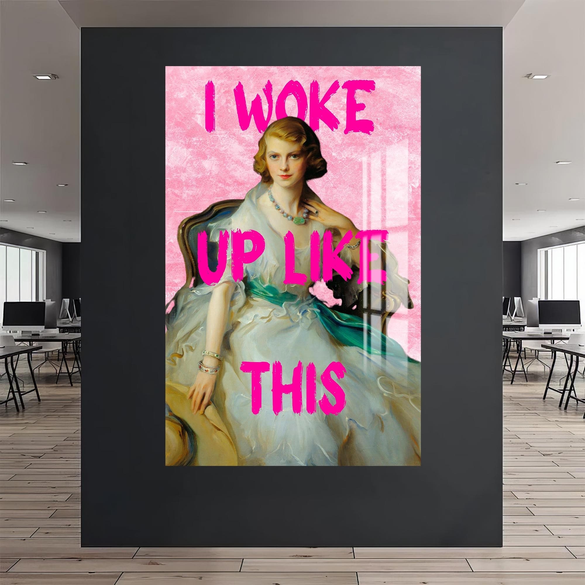 Artronauts Glass Print I Woke Up Like This - Tempered Glass Wall Art