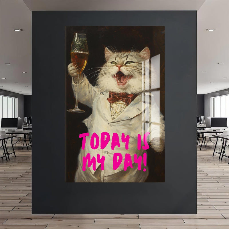 Artronauts Glass Print Today Is My Day - Tempered Glass Wall Art