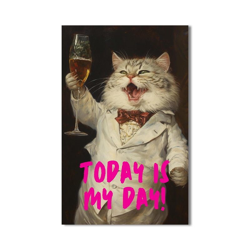 Artronauts Glass Print Today Is My Day - Tempered Glass Wall Art
