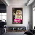 Artronauts Glass Print S | 72x46 cm | 28.3"x18.1" / Walnut Today Is My Day - Tempered Glass Wall Art