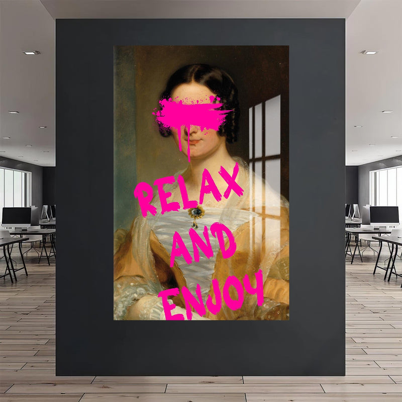 Artronauts Glass Print Relax And Enjoy - Tempered Glass Wall Art