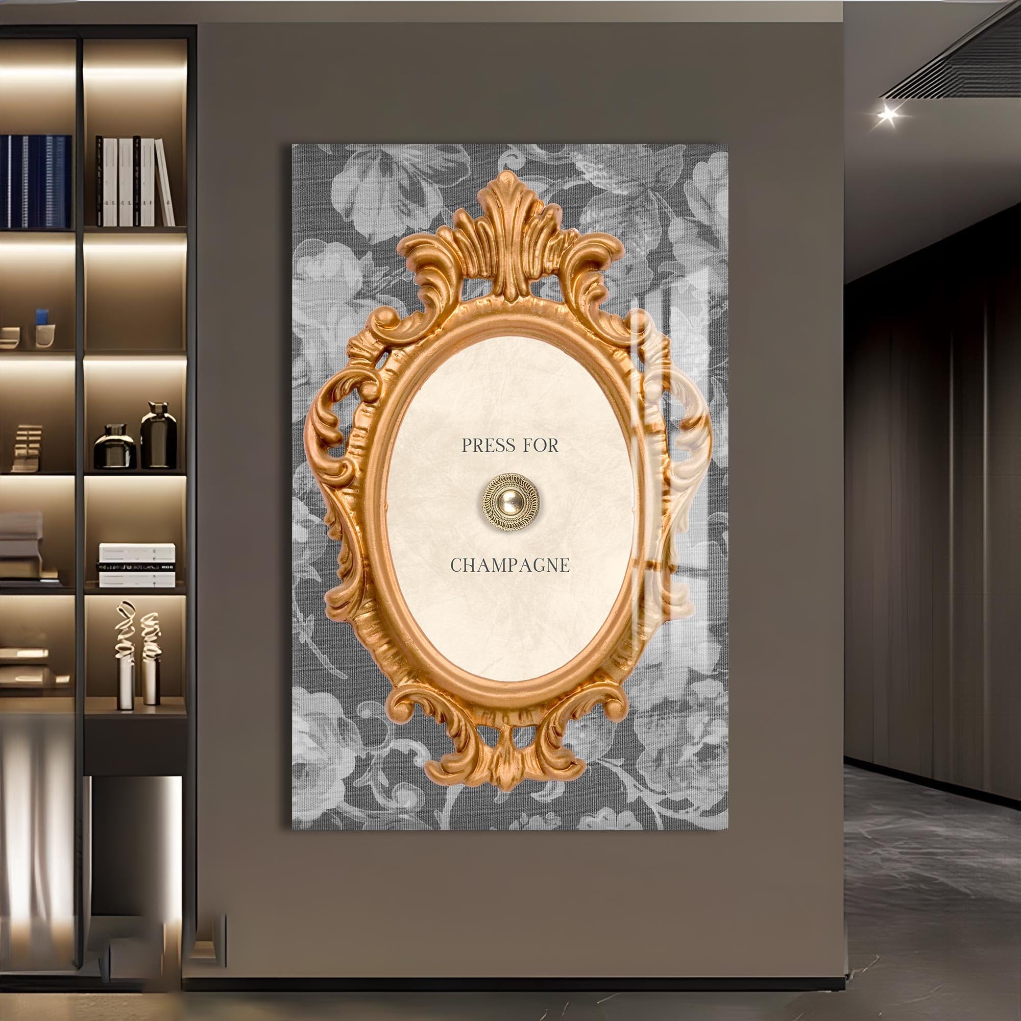 Artronauts Glass Print Press For Champagne - Tempered Glass Wall Art