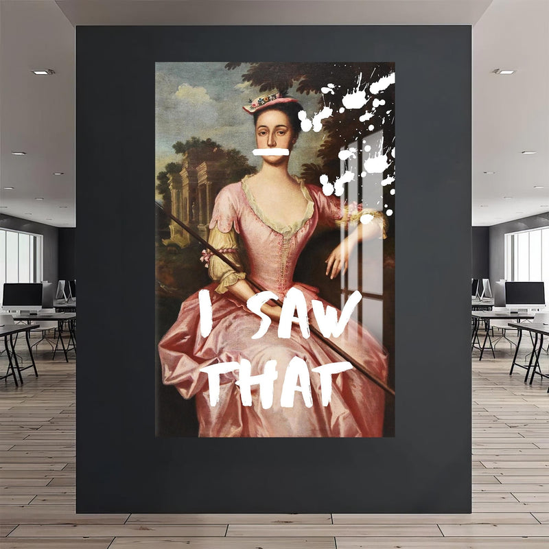 Artronauts Glass Print I Saw That - Tempered Glass Wall Art
