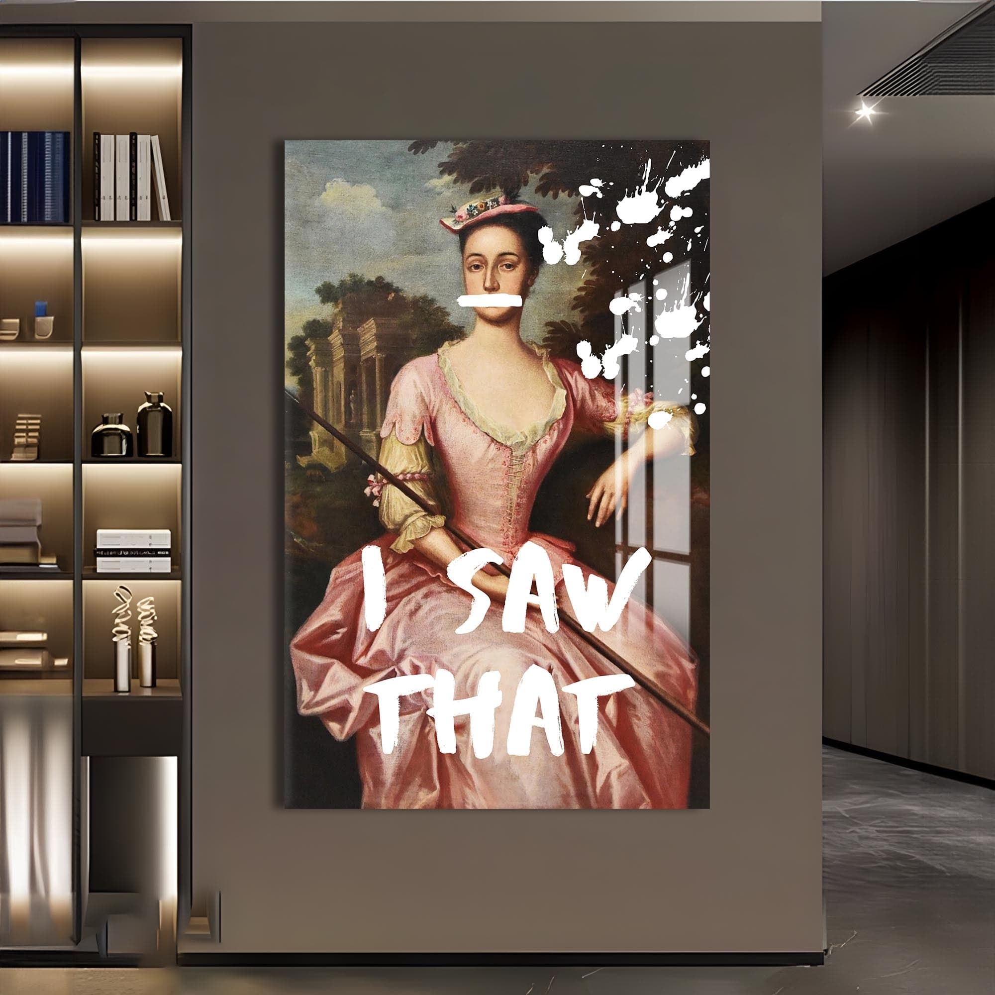 Artronauts Glass Print I Saw That - Tempered Glass Wall Art