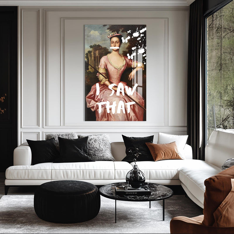 Artronauts Glass Print I Saw That - Tempered Glass Wall Art