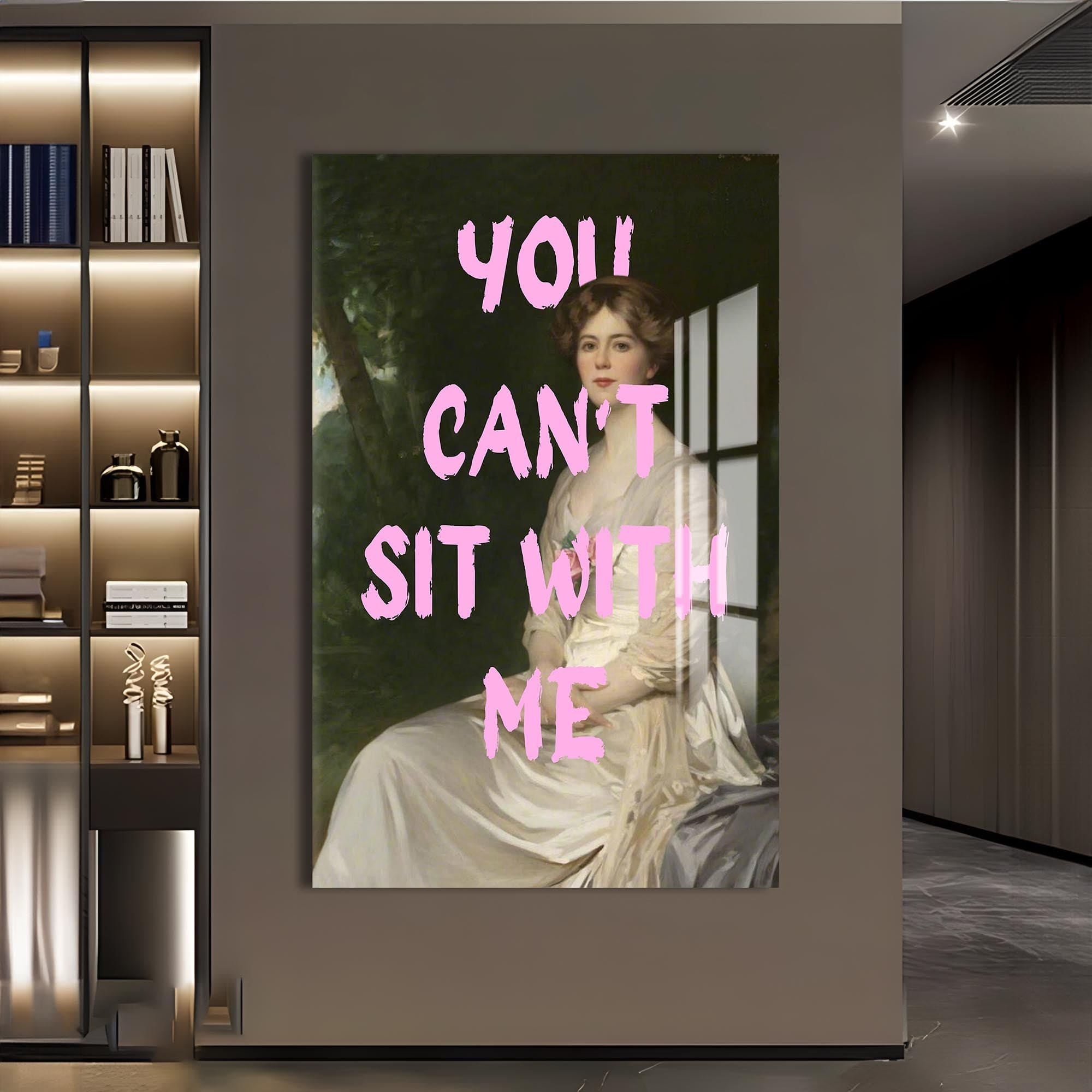 Artronauts Glass Print You Can’t Sit With Me - Tempered Glass Wall Art