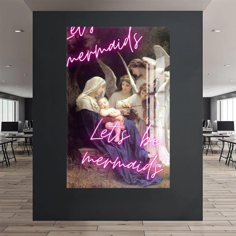 Artronauts Glass Print Let’s Be Mermaids - Tempered Glass Wall Art
