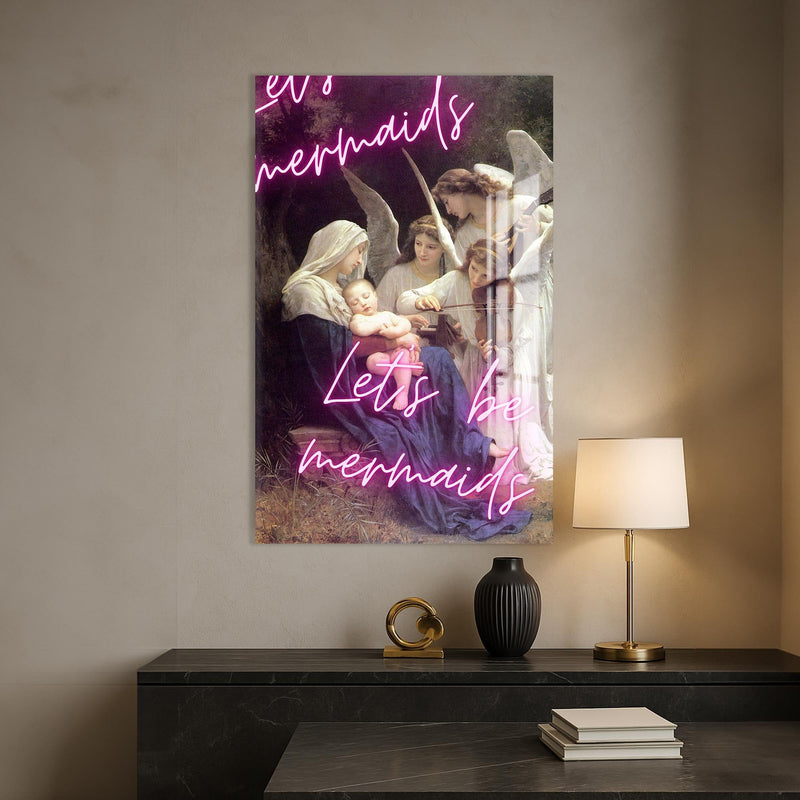 Artronauts Glass Print Let’s Be Mermaids - Tempered Glass Wall Art
