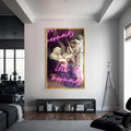 Artronauts Glass Print S | 72x46 cm | 28.3"x18.1" / Gold Let’s Be Mermaids - Tempered Glass Wall Art