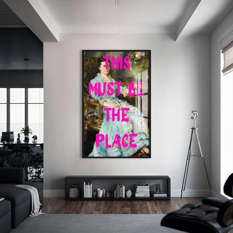 Artronauts Glass Print S | 72x46 cm | 28.3"x18.1" / Black This Must Be The Place - Tempered Glass Wall Art
