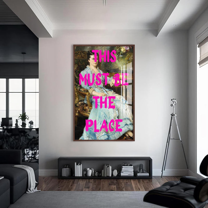 Artronauts Glass Print S | 72x46 cm | 28.3"x18.1" / Walnut This Must Be The Place - Tempered Glass Wall Art