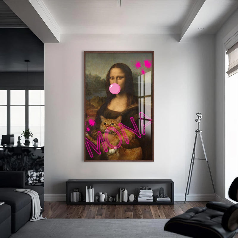 Artronauts Glass Print S | 72x46 cm | 28.3"x18.1" / Walnut MONA - Tempered Glass Wall Art