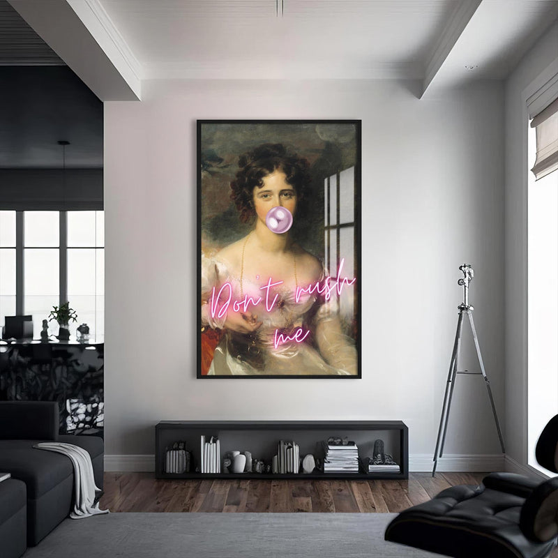Artronauts Glass Print S | 72x46 cm | 28.3"x18.1" / Black Don’t Trust Me - Tempered Glass Wall Art