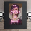 Artronauts Glass Print The Future Is Female - Tempered Glass Wall Art